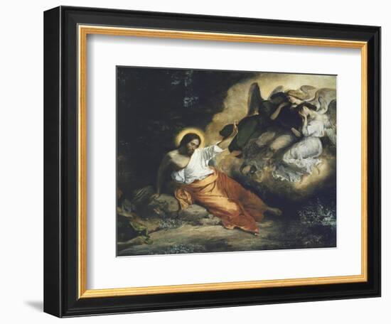 Christ in the Garden of Gethsemane, 1824-27-Eugene Delacroix-Framed Premium Giclee Print