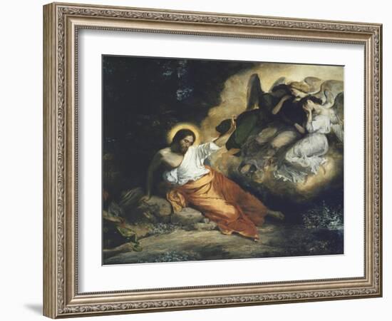 Christ in the Garden of Gethsemane, 1824-27-Eugene Delacroix-Framed Giclee Print
