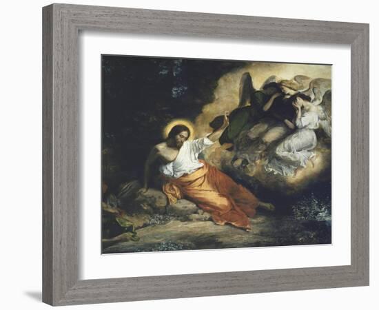 Christ in the Garden of Gethsemane, 1824-27-Eugene Delacroix-Framed Giclee Print