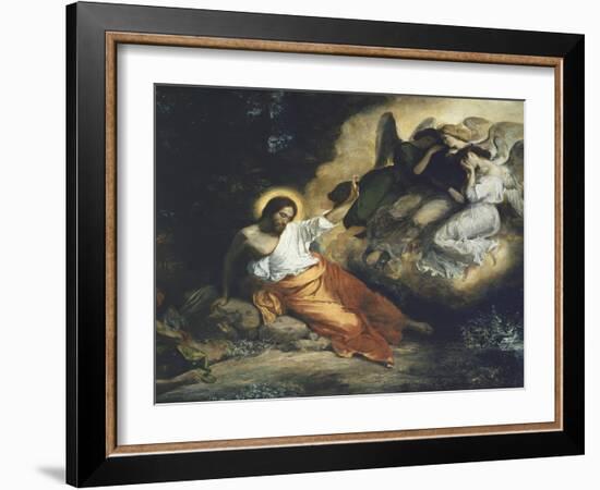 Christ in the Garden of Gethsemane, 1824-27-Eugene Delacroix-Framed Giclee Print