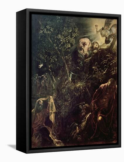 Christ in the Garden of Gethsemane-Jacopo Robusti Tintoretto-Framed Premier Image Canvas