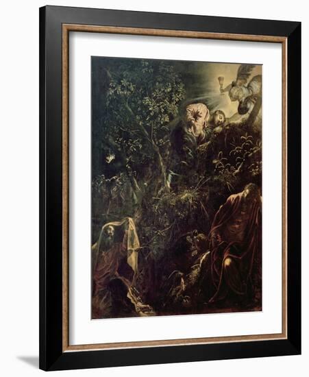 Christ in the Garden of Gethsemane-Jacopo Robusti Tintoretto-Framed Giclee Print