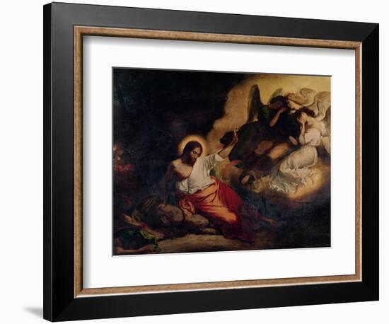 Christ in the Garden of Olives, 1827-Eugene Delacroix-Framed Giclee Print