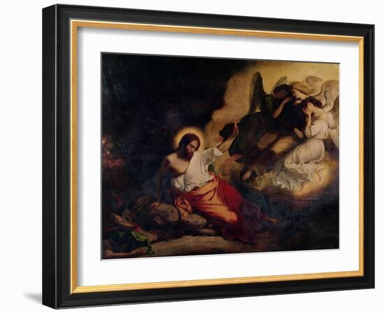 Christ in the Garden of Olives, 1827-Eugene Delacroix-Framed Giclee Print