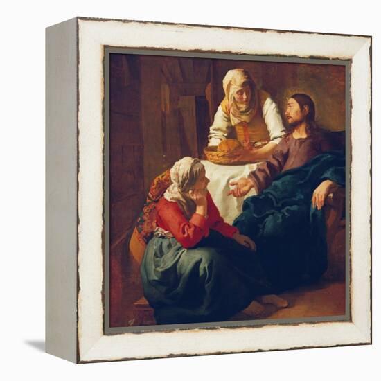 Christ in the Home of Martha and Mary, about 1654-Johannes Vermeer-Framed Premier Image Canvas