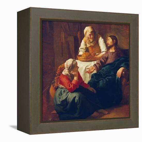 Christ in the Home of Martha and Mary, about 1654-Johannes Vermeer-Framed Premier Image Canvas