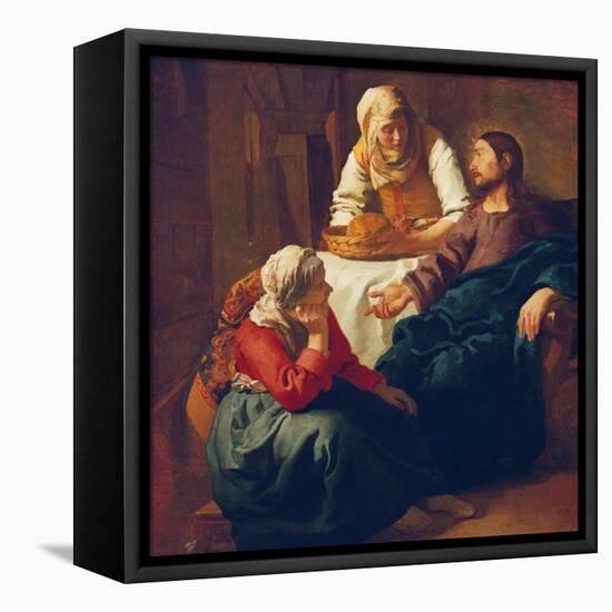 Christ in the Home of Martha and Mary, about 1654-Johannes Vermeer-Framed Premier Image Canvas