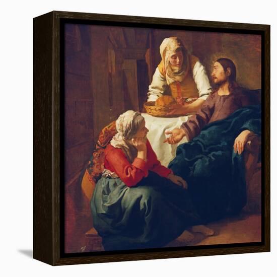 Christ in the Home of Martha and Mary, about 1654-Johannes Vermeer-Framed Premier Image Canvas