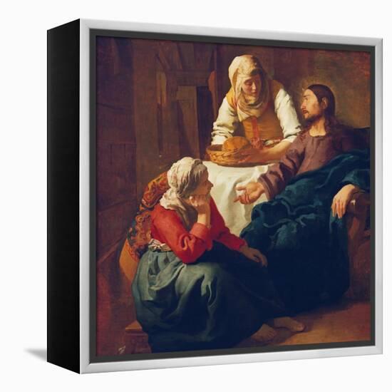 Christ in the Home of Martha and Mary, about 1654-Johannes Vermeer-Framed Premier Image Canvas