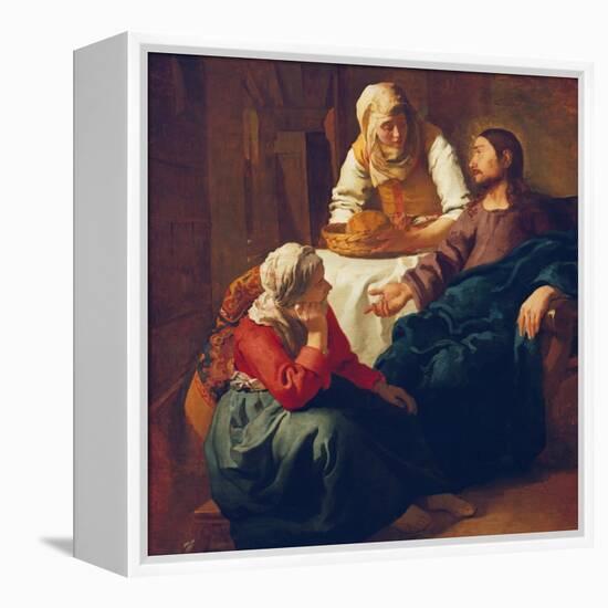 Christ in the Home of Martha and Mary, about 1654-Johannes Vermeer-Framed Premier Image Canvas