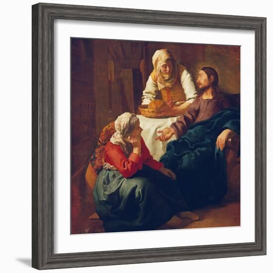 Christ in the Home of Martha and Mary, about 1654-Johannes Vermeer-Framed Giclee Print