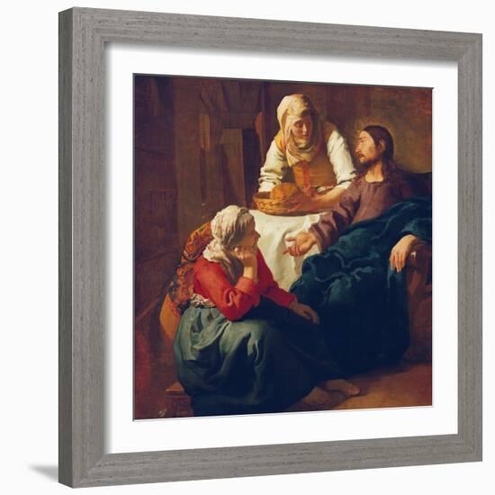 Christ in the Home of Martha and Mary, about 1654-Johannes Vermeer-Framed Giclee Print