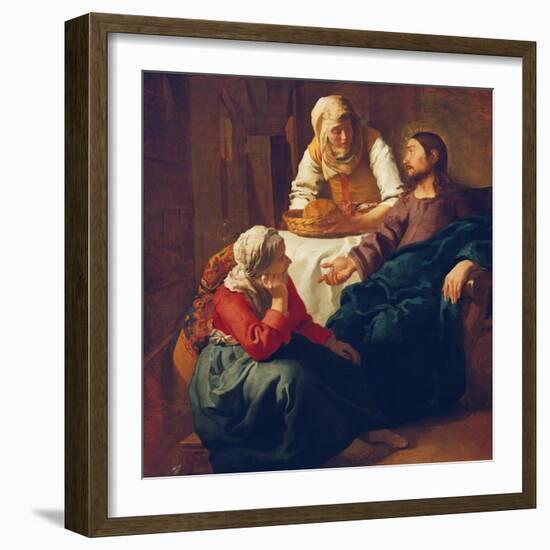 Christ in the Home of Martha and Mary, about 1654-Johannes Vermeer-Framed Giclee Print