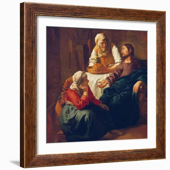 Christ in the Home of Martha and Mary, about 1654-Johannes Vermeer-Framed Giclee Print