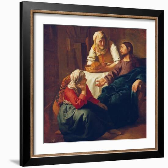 Christ in the Home of Martha and Mary, about 1654-Johannes Vermeer-Framed Giclee Print