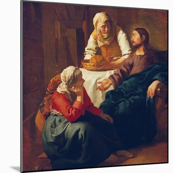 Christ in the Home of Martha and Mary, about 1654-Johannes Vermeer-Mounted Giclee Print
