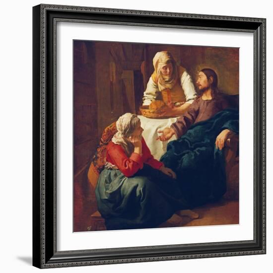 Christ in the Home of Martha and Mary, about 1654-Johannes Vermeer-Framed Giclee Print