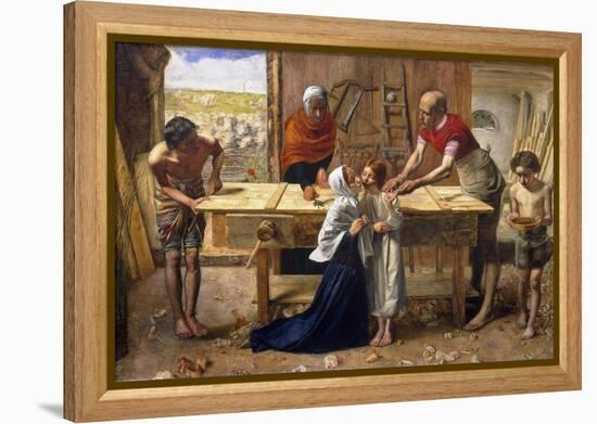 Christ in the House of His Parents (The Carpenter's Shop)-John Everett Millais-Framed Premier Image Canvas