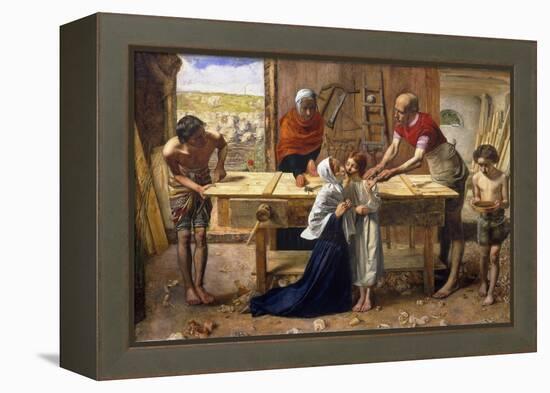 Christ in the House of His Parents (The Carpenter's Shop)-John Everett Millais-Framed Premier Image Canvas