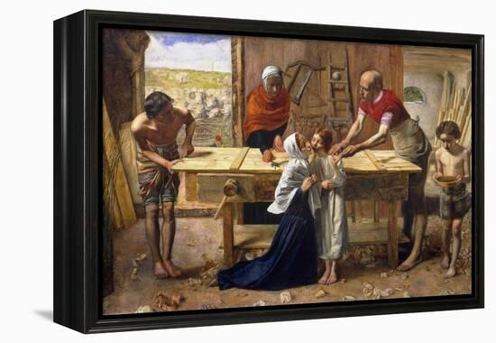 Christ in the House of His Parents (The Carpenter's Shop)-John Everett Millais-Framed Premier Image Canvas