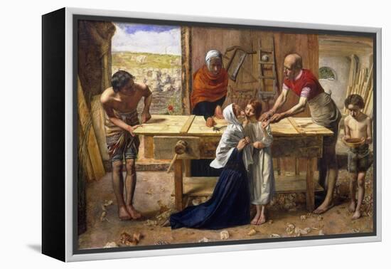 Christ in the House of His Parents (The Carpenter's Shop)-John Everett Millais-Framed Premier Image Canvas