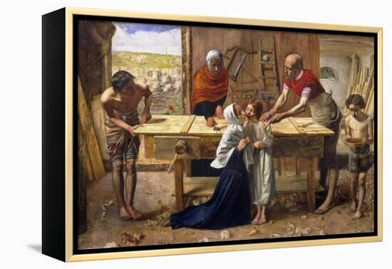 Christ in the House of His Parents (The Carpenter's Shop)-John Everett Millais-Framed Premier Image Canvas