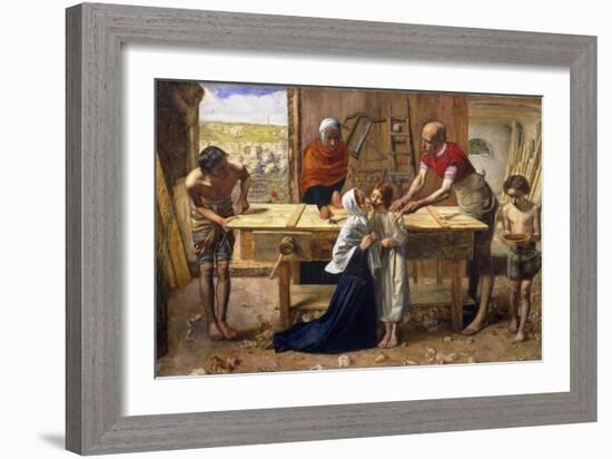 Christ in the House of His Parents (The Carpenter's Shop)-John Everett Millais-Framed Giclee Print