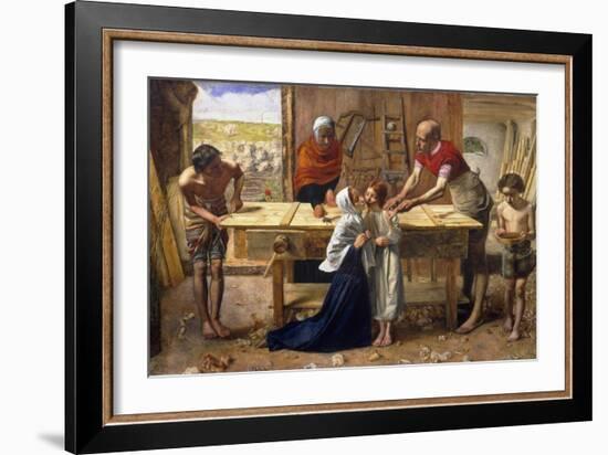 Christ in the House of His Parents (The Carpenter's Shop)-John Everett Millais-Framed Giclee Print