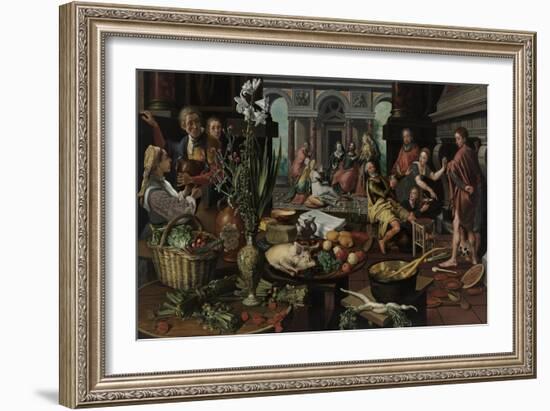 Christ in the House of Martha and Mary, 1553-Pieter Aertsen-Framed Giclee Print