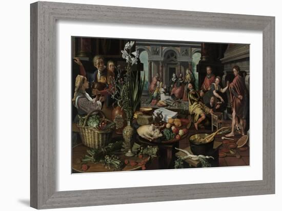 Christ in the House of Martha and Mary, 1553-Pieter Aertsen-Framed Giclee Print