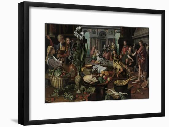 Christ in the House of Martha and Mary, 1553-Pieter Aertsen-Framed Giclee Print