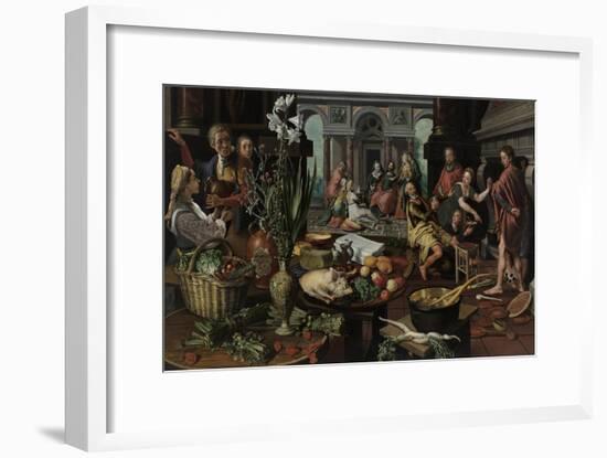 Christ in the House of Martha and Mary, 1553-Pieter Aertsen-Framed Giclee Print