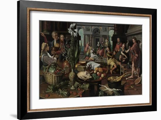 Christ in the House of Martha and Mary, 1553-Pieter Aertsen-Framed Giclee Print