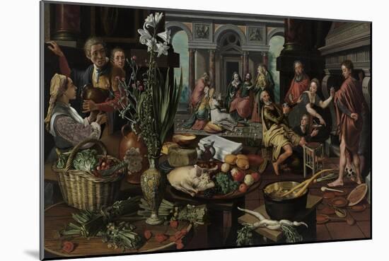 Christ in the House of Martha and Mary, 1553-Pieter Aertsen-Mounted Giclee Print