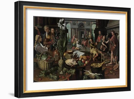 Christ in the House of Martha and Mary, 1553-Pieter Aertsen-Framed Giclee Print