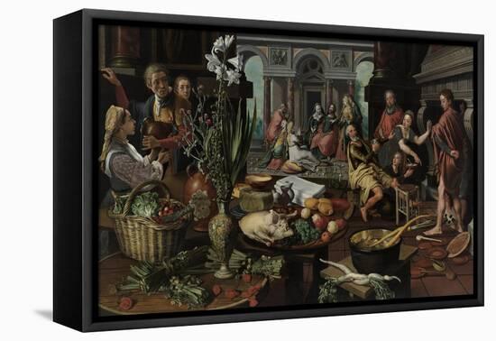 Christ in the House of Martha and Mary, 1553-Pieter Aertsen-Framed Premier Image Canvas