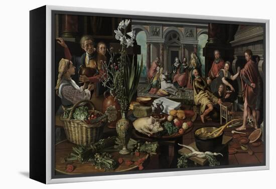 Christ in the House of Martha and Mary, 1553-Pieter Aertsen-Framed Premier Image Canvas