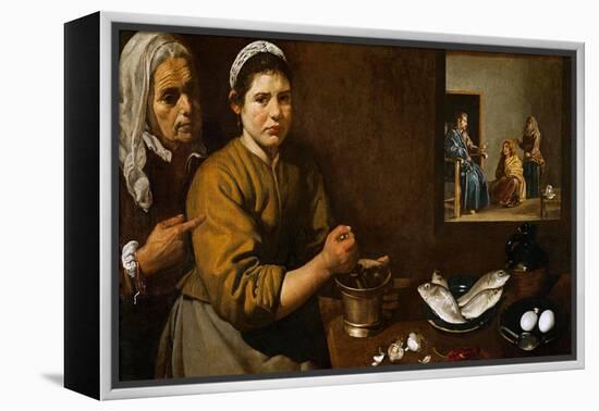 Christ in the House of Martha and Mary, 1629-1630-Diego Velazquez-Framed Premier Image Canvas