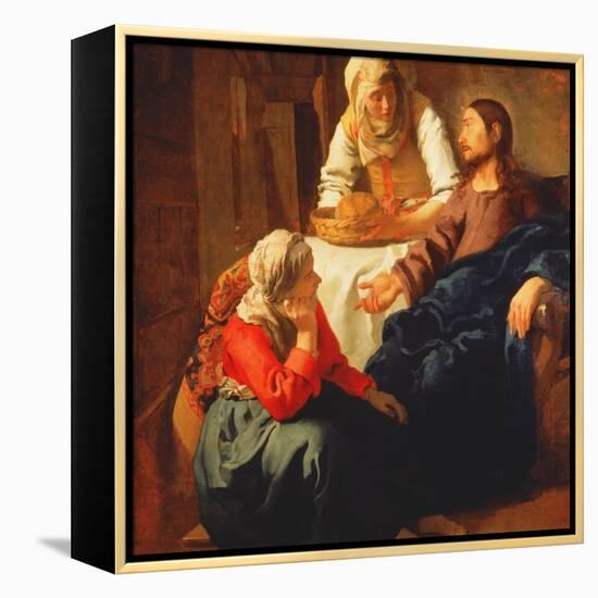 Christ in the House of Martha and Mary, C.1654-56-Johannes Vermeer-Framed Premier Image Canvas