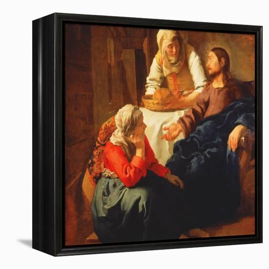 Christ in the House of Martha and Mary, C.1654-56-Johannes Vermeer-Framed Premier Image Canvas