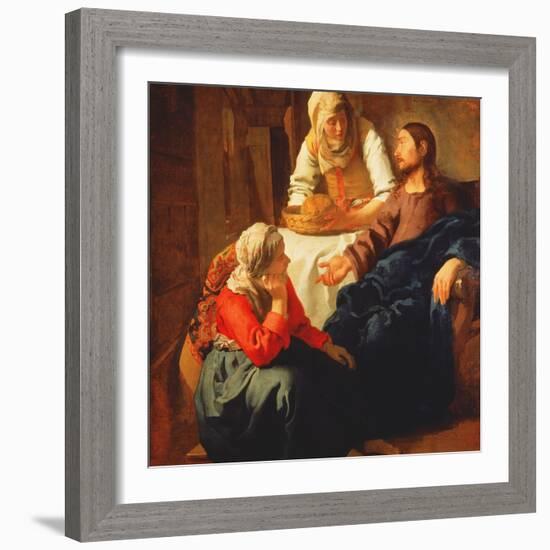 Christ in the House of Martha and Mary, C.1654-56-Johannes Vermeer-Framed Giclee Print