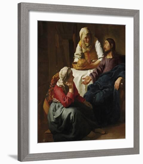 Christ in the House of Martha and Mary-Jan Vermeer-Framed Premium Giclee Print