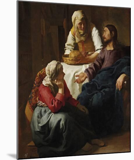 Christ in the House of Martha and Mary-Jan Vermeer-Mounted Premium Giclee Print
