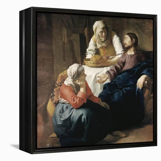 Christ in the House of Martha and Mary-Johannes Vermeer-Framed Premier Image Canvas