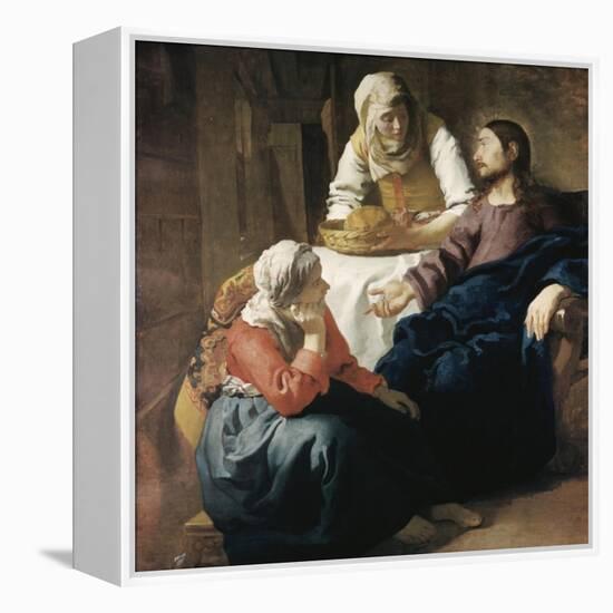 Christ in the House of Martha and Mary-Johannes Vermeer-Framed Premier Image Canvas