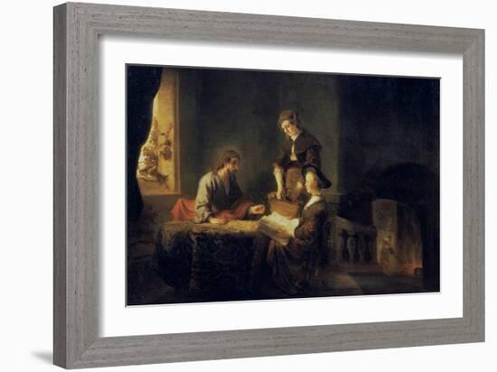 Christ in the House of Martha and Mary-Rembrandt van Rijn-Framed Giclee Print