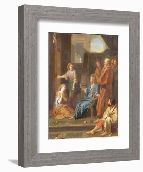 Christ in the House of Martha and Mary-Jean-Baptiste Jouvenet-Framed Giclee Print