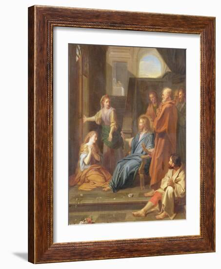 Christ in the House of Martha and Mary-Jean-Baptiste Jouvenet-Framed Giclee Print