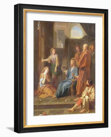 Christ in the House of Martha and Mary-Jean-Baptiste Jouvenet-Framed Giclee Print