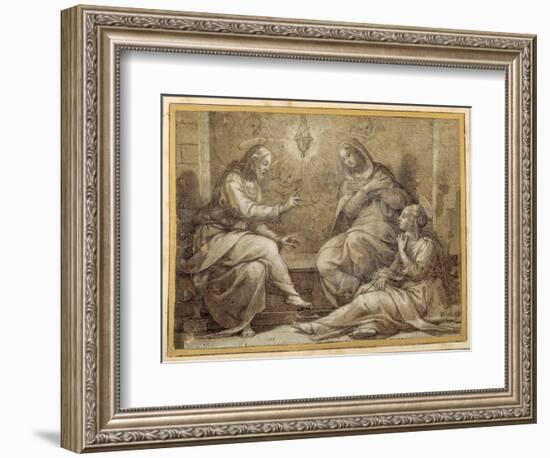 Christ in the House of Martha and Mary-Giorgio Vasari-Framed Giclee Print